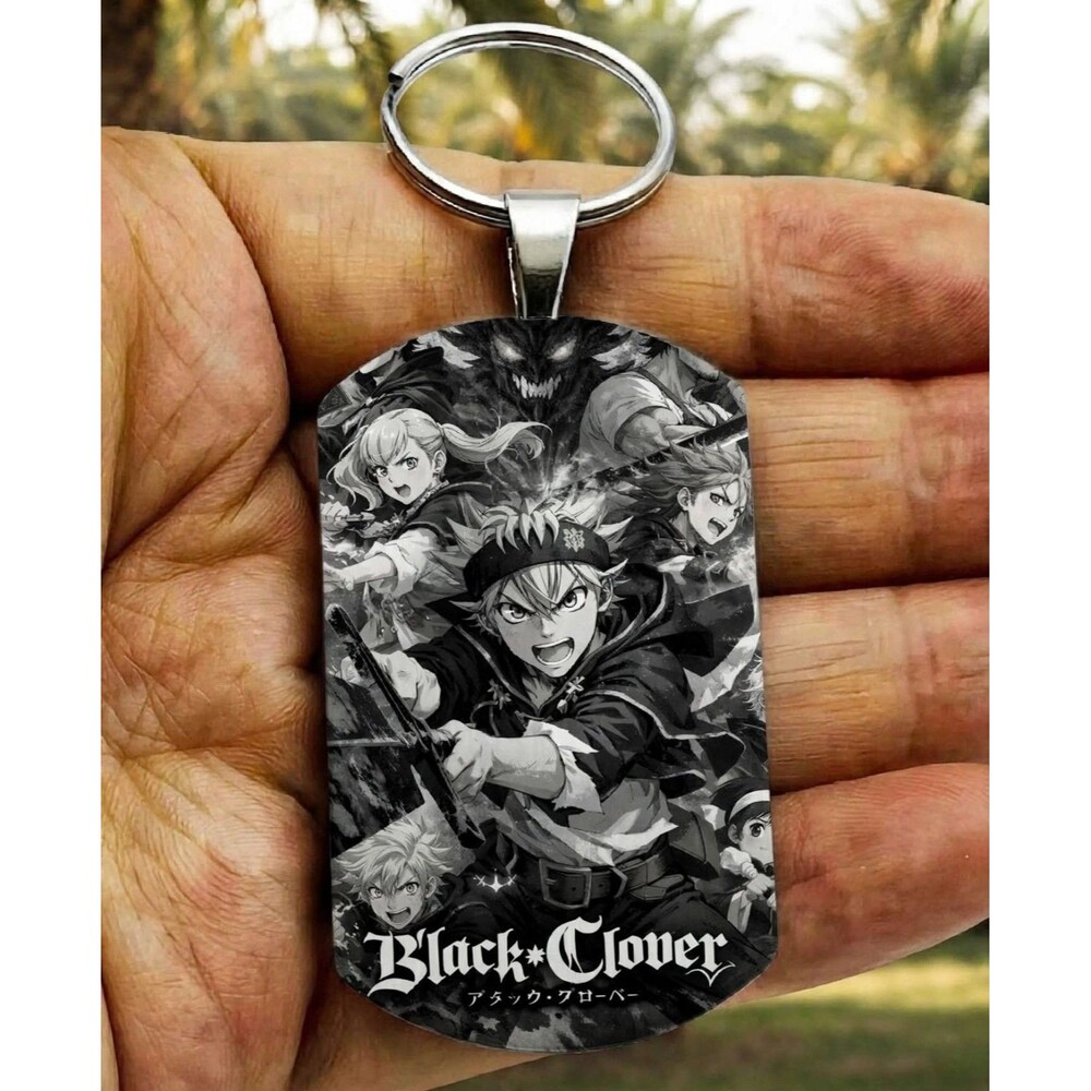 Black Clover Stainless Keychain Anime Japan Comic Cartoon Action Comedy Fantasy